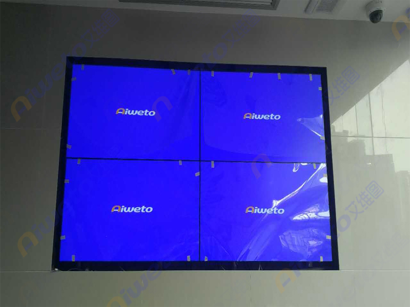廣西南寧市現代國際1樓華夏銀行大廳55寸高清液晶拼接屏